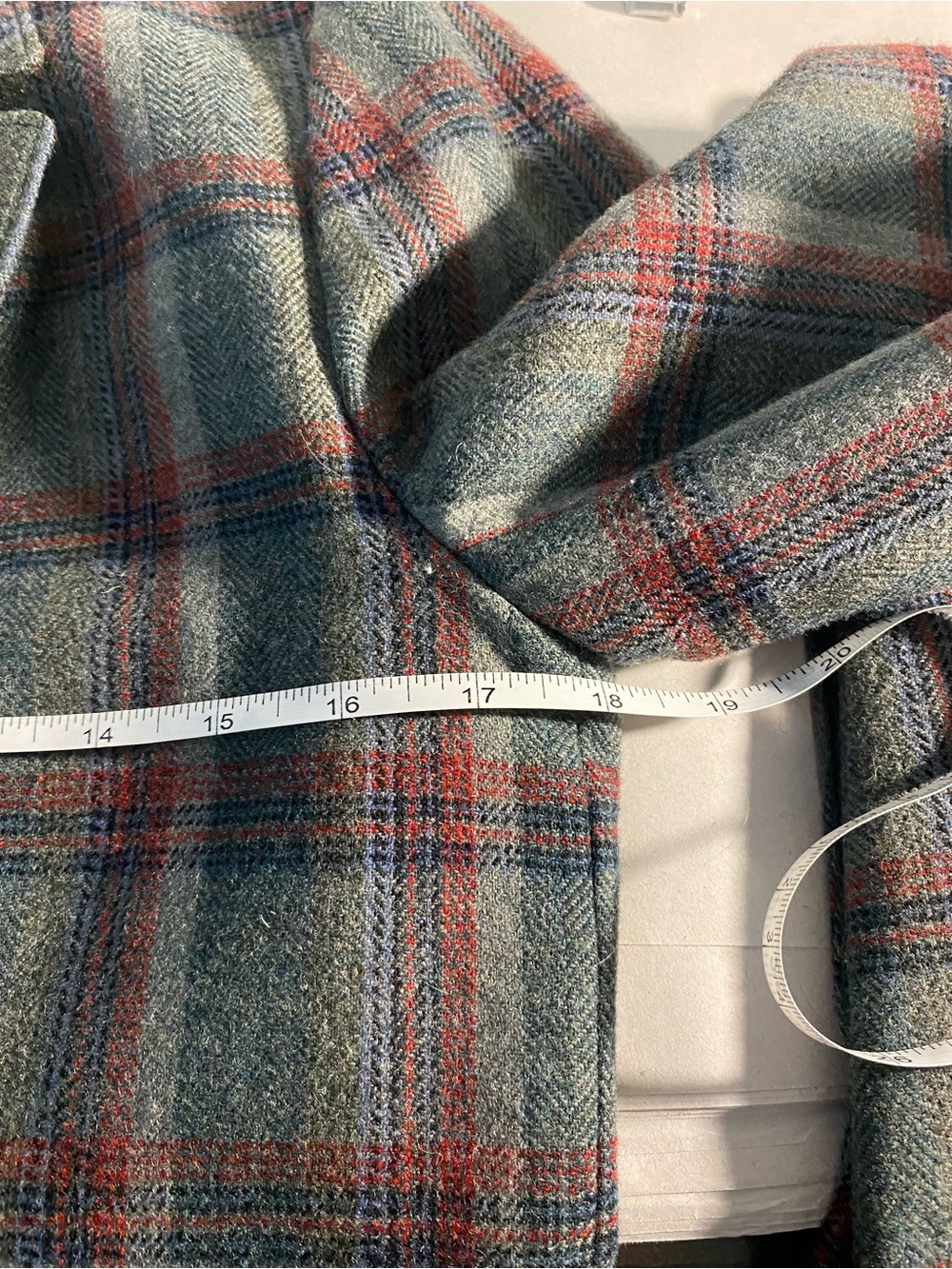 Vintage Pendleton Wool Green Plaid Blazer and Skirt Set - Picture 9 of 13